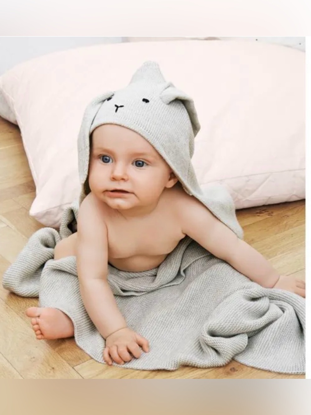 Liewood Knit Blanket Marley Bunny in Grey